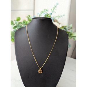 Christian Dior Gold Fashion Necklace CD Pendant